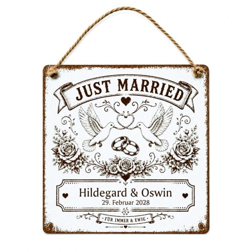 Vintage schild hochzeit - vintage,