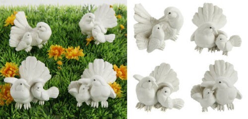 Taubenpaar aus polyresin - 4x,