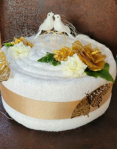Handtuchtorte goldene hochzeit - handtuchtorte,